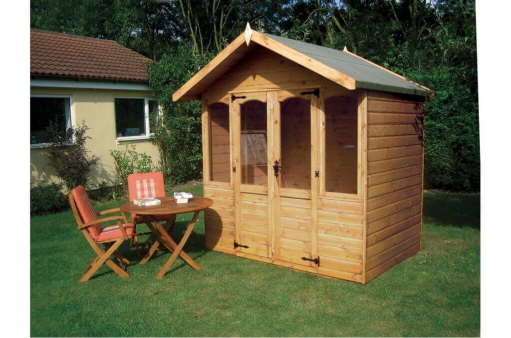 A shed in the garden