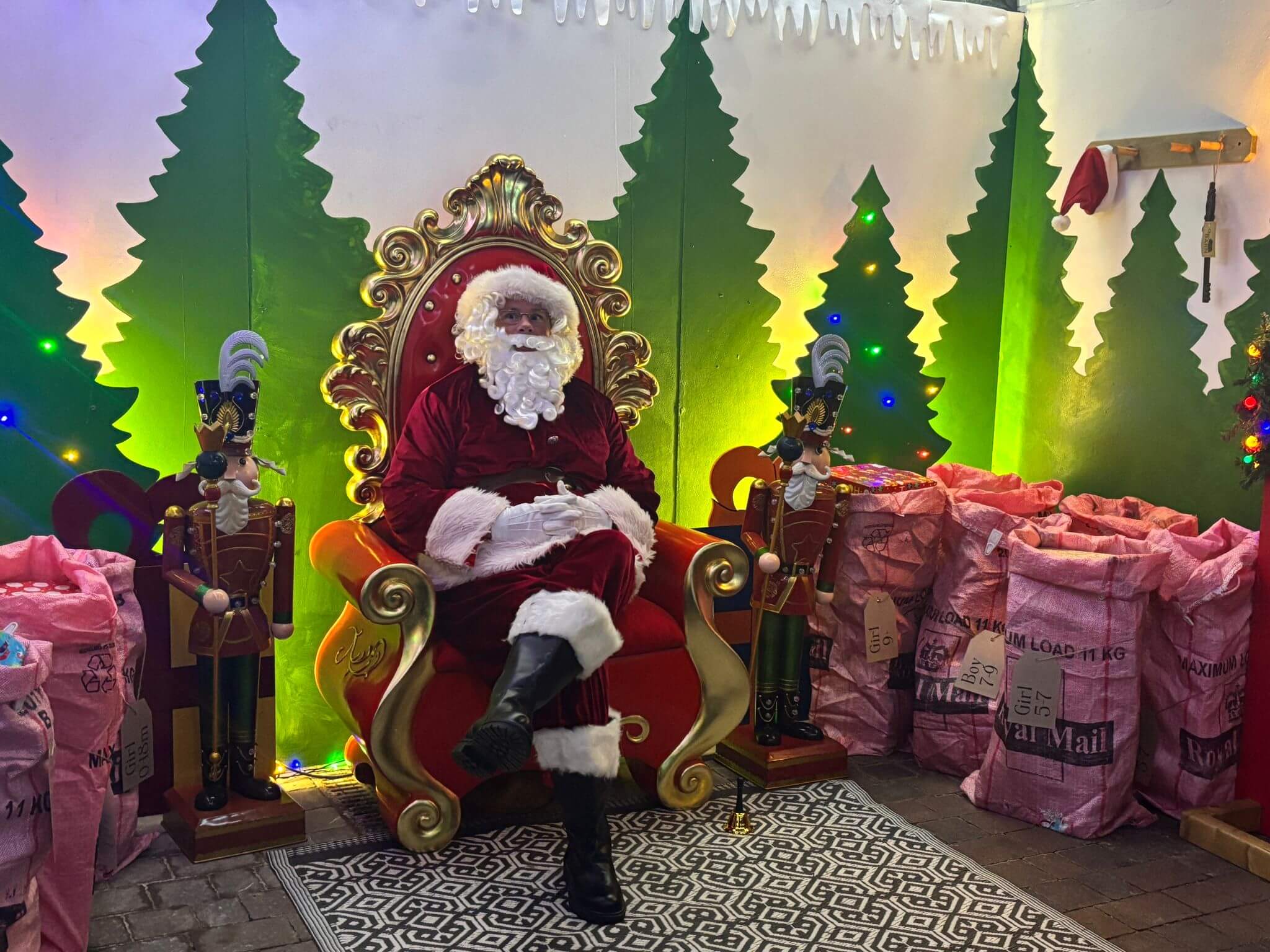 Santa Claus in his St. John's grotto