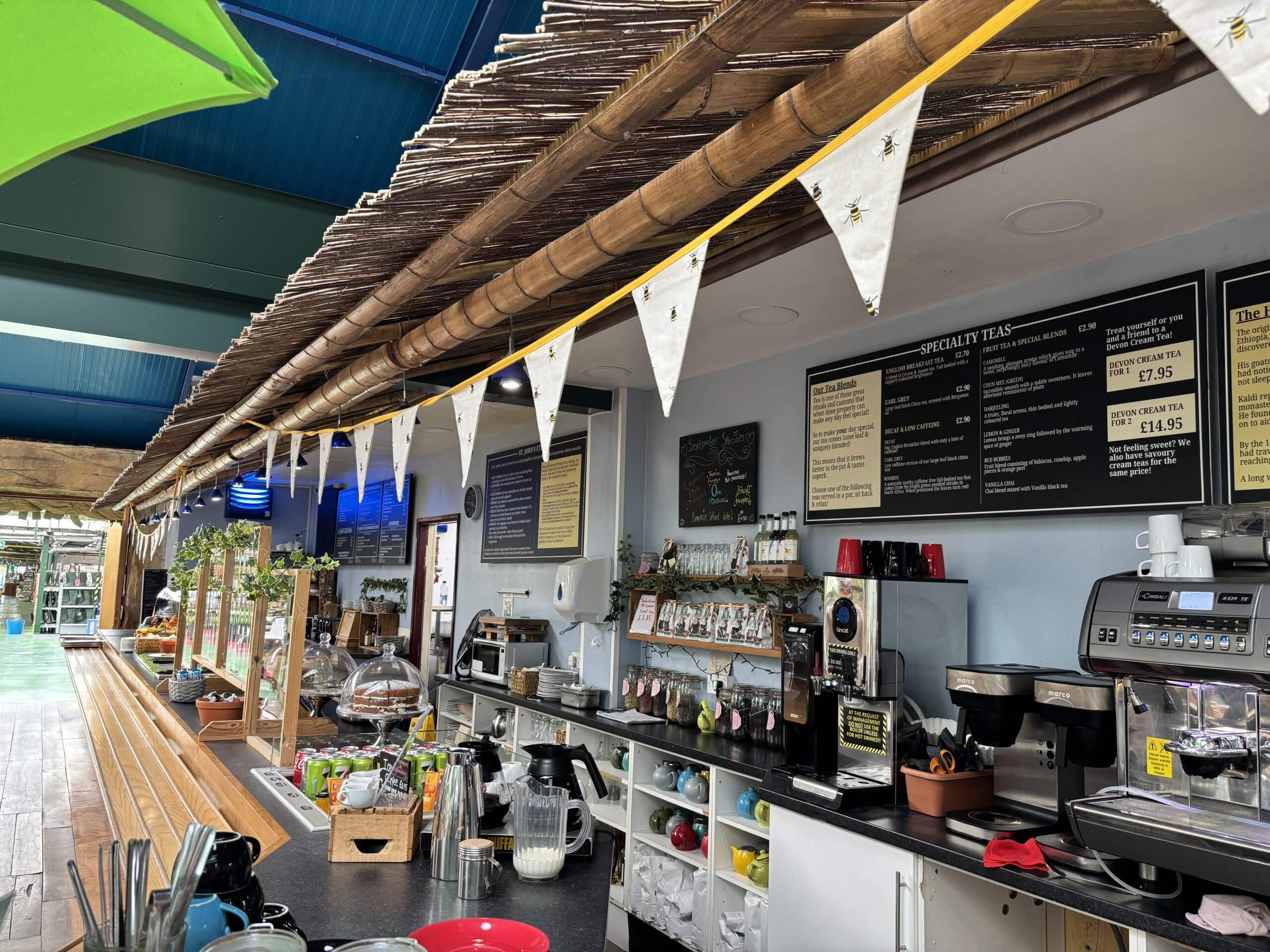 A photo of the food counter at St. John's Barnstaple's cafe