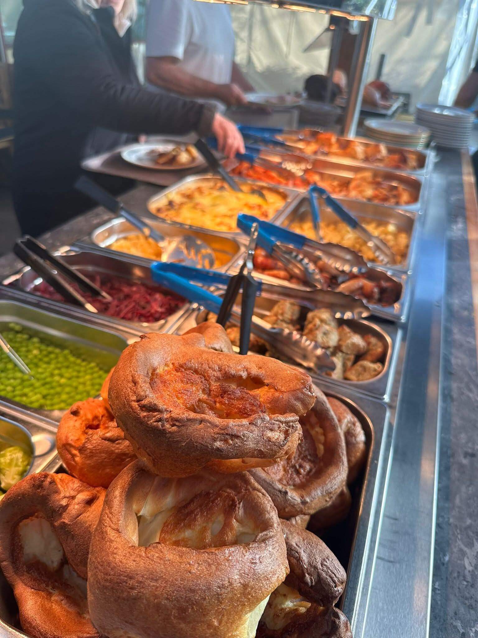Sunday carvery counter in Barnstaple