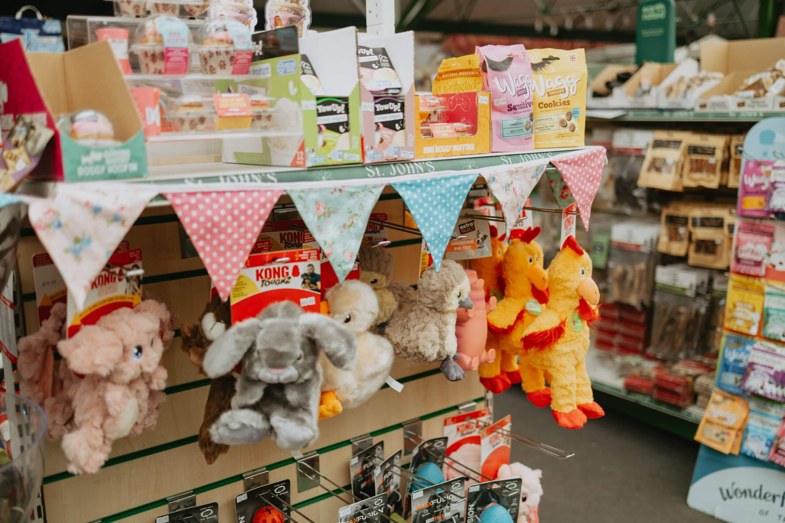 A selection of pet products available at St. John's Barnstaple